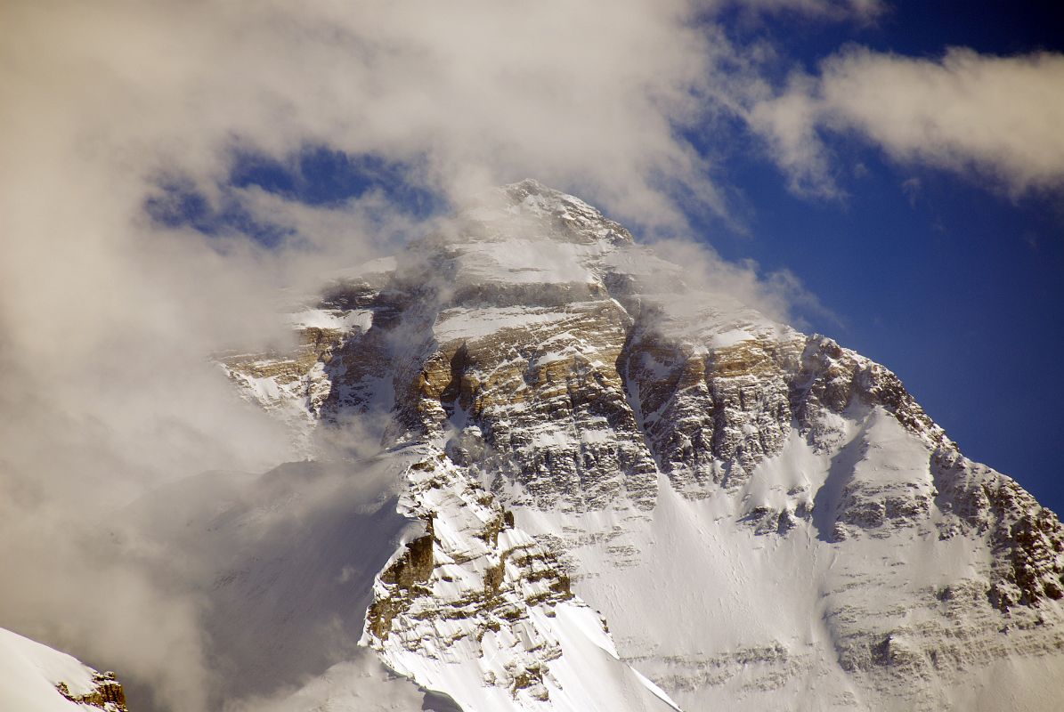 27 Mount Everest North Face Close Up From Hill Above Chinese Checkpoint Before Base Camp Afternoon